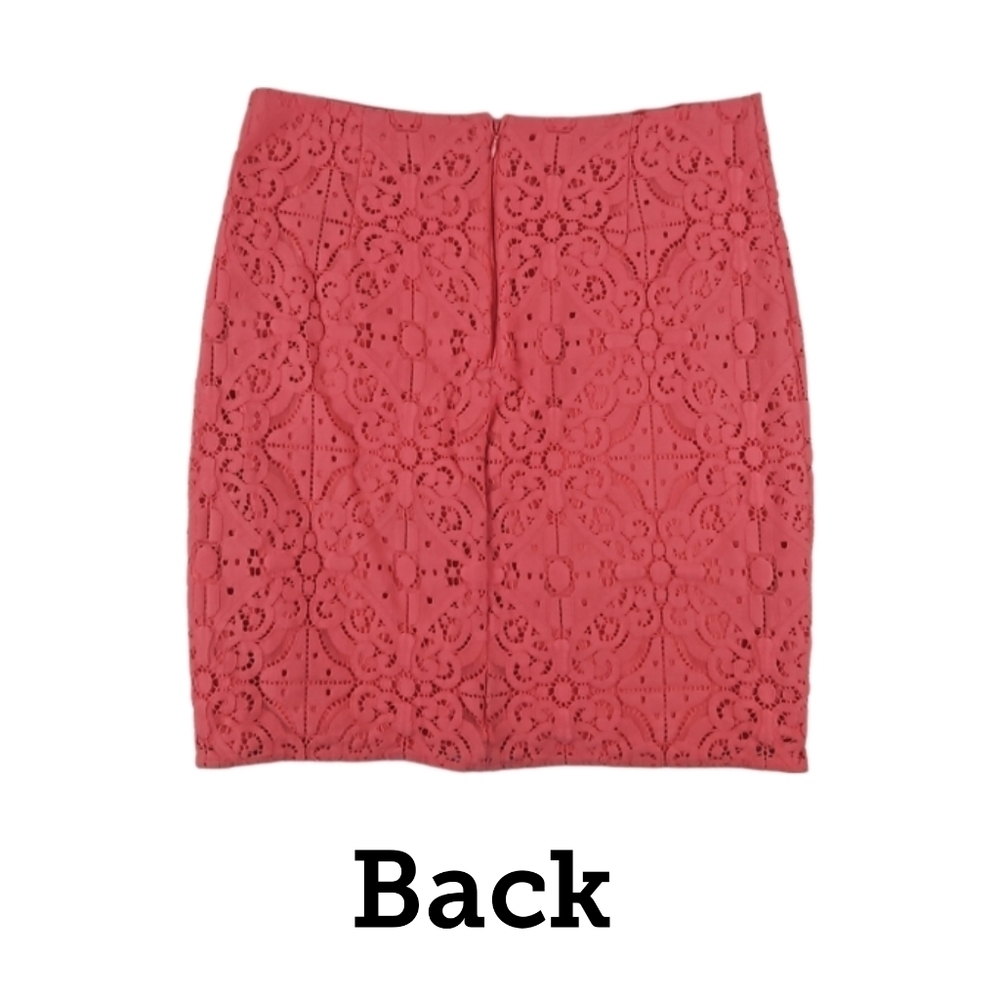 Banana Republic Lace Skirt, Chestnut Pink (Coral-Pink Color), 6 - Picture 2 of 3